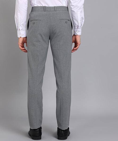 Buy Men's Flexy Light Grey Trouser Online | SNITCH